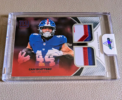 Topps 2026 Flagship Football Cam Skattebo NFL Material Dual Relic /5 #MDR-CS