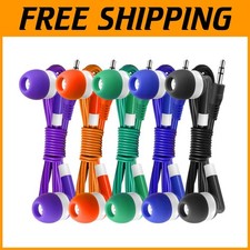 Individually Wrapped Bulk Earbuds 100 Pack - Mixed Colors