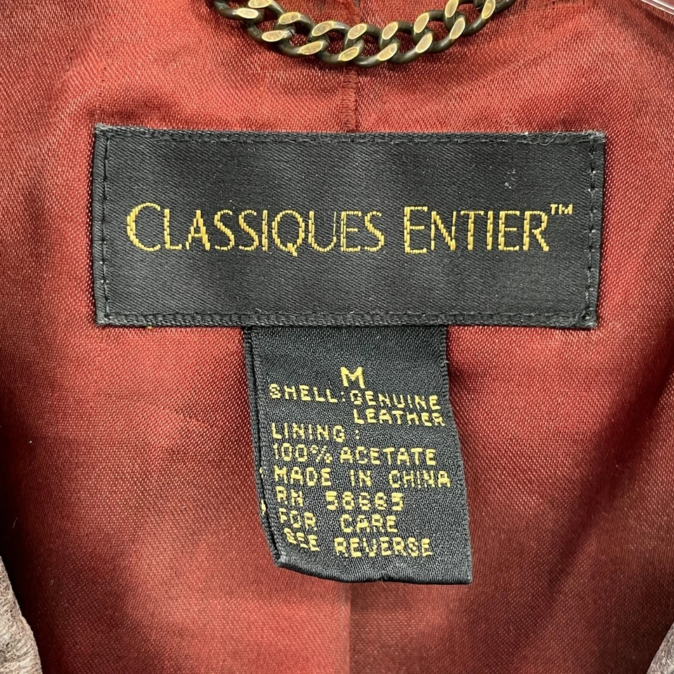 Chaqueta de Cuero Classiques Entier Mujer Mediana Marrón Corpcore Moto Años 90 Ropa de Calle Foto 3 de 4