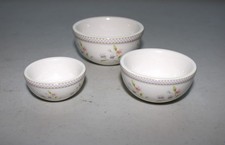 Boyds Bears 2004 Miniature Garden Bowl Set Pottery Nesting Bowls w/ Box