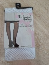 White Children's Fishnet Tights Size XL 11-13 4067 New
