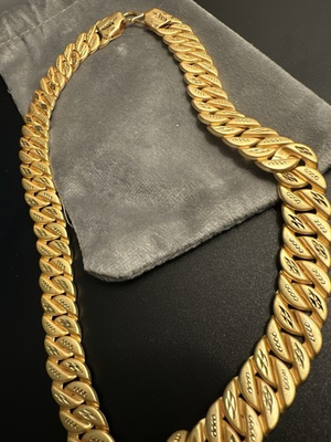 #ad #ad 22k Gold Cuban Chain Gold Filled Handmade 22 Inch $250.00