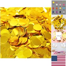 Versatile Gold Glitter Confetti - 1 Inch Round for Wedding Toss Table Decor