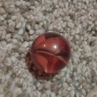 Orange Swirl Machine Made Toy Marbles Collectible Game Piece - Set of 2 Pair — photo 2