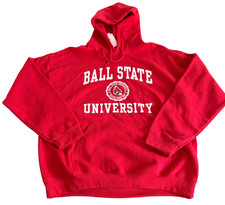 New Agenda Women's Large Red Ball State University Sweatshirt NWT