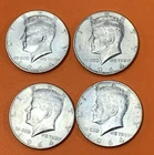 1964 Kennedy Silver Half Dollars Set of 4. (90% Silver). Excellent Condition.