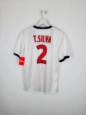 MAILLOT DE FOOTBALL PSG 2013/2014 EXTÉRIEUR - T.SILVA #2 (S) - Photo 1/4
