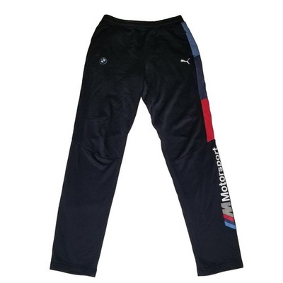 PUMA BMW Motorsport Men's Medium Track Pants Drawstring Elastic Waist Navy Blue