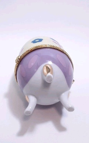 Caja de baratija en forma de huevo de colección, porcelana - Imagen 6 de 12