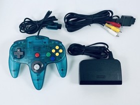 Nintendo 64 Clear Blue Console N64 Chose Controller Cables REGION FREE