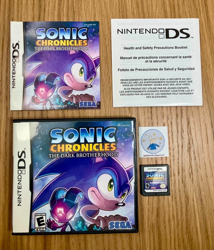 Sonic Chronicles Dark Brotherhood Nintendo DS Game, Case, Manual, Works