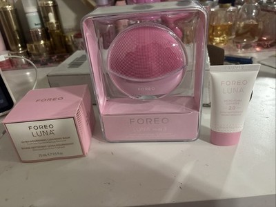 FOREO Luna Mini 3pink Smart Facial Cleansing Massager With Cleansing Balm & Wash