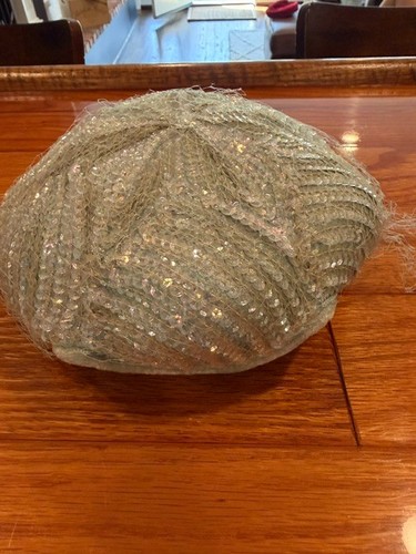 Womens silver beaded/sequined Vintage 1950s era hats