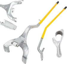 BLACKHORSE-RACING 22.5" to 24.5" Tire Changer Mount Demount Removal yellow 