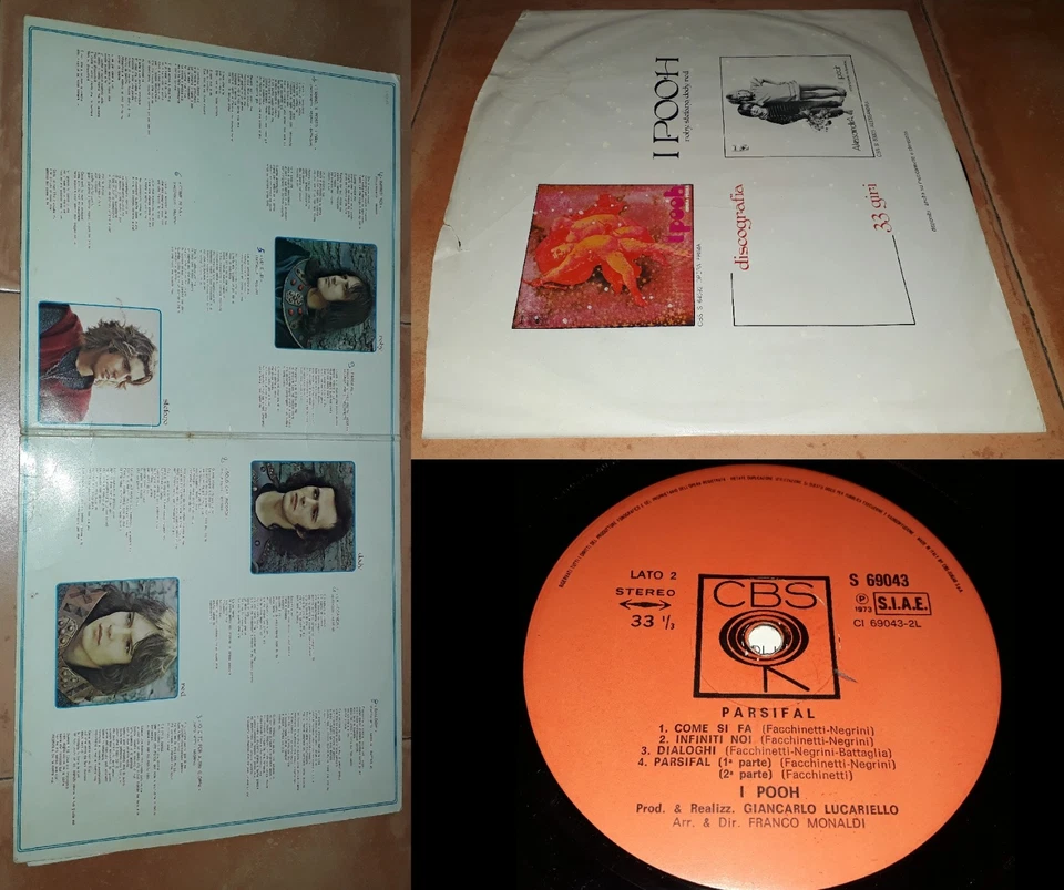 I Pooh Parsifal, CBS – CBS S 69043, Vinile, LP,  1°Ed. 1973 PRIMA STAMPA - Immagine 2 di 2