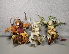 Katherine’s Collection Wayne Kleski Fairy Dolls  Ornaments Lot Of 3 Need TLC 7"