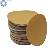 100 Pack 6" NO-Hole DiscsHook Loop Pads Sanding Disc Flocking 320 Grit