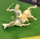 VINTAGE MARX CREAM FALLING HORSE AND RIDER FROM GIANT FT. APACHE PLAYSETS