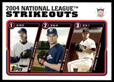 2005 Topps #348 2004 NL Strikeouts (Randy Johnson / Ben Sheets / Jason Schmidt)