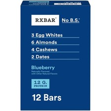 RXBAR Protein Bars, Protein Snack, Snack Bars, Blueberry, 22oz Box 12 Count