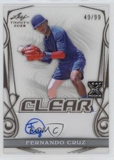 2023 Leaf Trinity Clear Auto Bronze 49/99 Fernando Cruz #CA-FC1 Auto 5f8