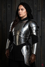 Lady Knight Steel Half Armor Dark Fantasy Medieval LARP  Cosplay