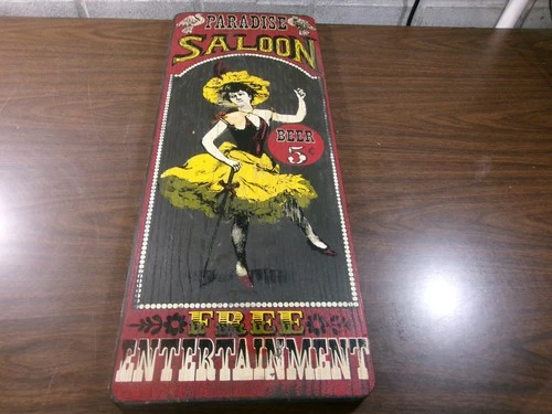 28” Vintage Spaghetti Warehouse Wood Paradise Saloon 5 Cent Beer Sign Yorkcraft?