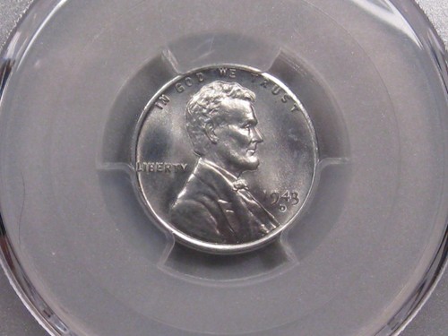 BU Gem 1943-d Steel Lincoln Wheat Penny PCGS MS65. #18 - Picture 3 of 5