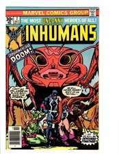 INHUMANS #7 - PAŹDZIERNIK 1976 - EPOKA BRĄZU - WYSOKA KLASA - PRAWIE IDEALNY 9,4 - MARVEL