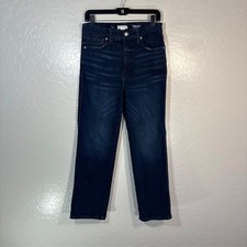 Good American Jeans Womens 6-12 Blue Dark Wash High Rise Straight Always Fits