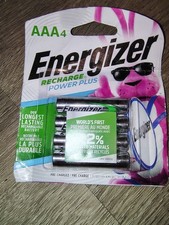 NEW ENERGIZER AAA Rechargeable Power Plus NiMH Batteries 4-Pack