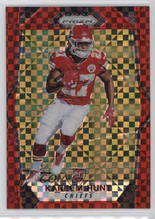 2017 Panini Prizm Rookies Red Power Prizm /49 Kareem Hunt #253 Rookie RC