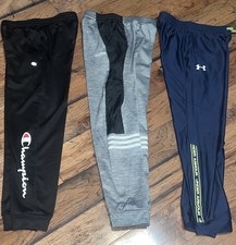 Lot Of 3 Boys Joggers. Size Youth Large. Under Armour, Champion Adidas.