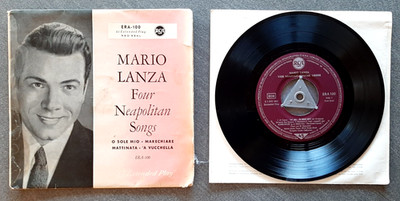 Mario Lanza   Four Neapolitan Songs von 1952 7'' Vinyl Single RCA Victor ERA 100