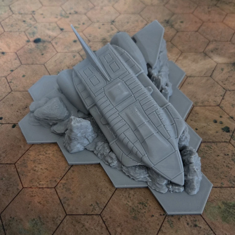 Battletech Terrain Crashed Triumph Dropship 地图比例 — 第 2/3 张图片