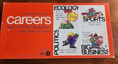 Vintage 1971 GAME OF CAREERS Board Game By Parker Brothers