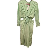 Mango - Light Green Cut-Out Waist Dress - NWT