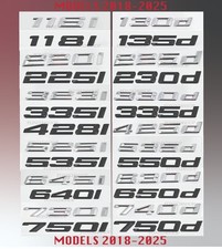 BMW per tutte le serie Emblemi Lettera distintivo posteriore auto 2018-2025