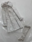 Vintage Mattel Barbie Red White N Warm #1491 Coat & 1 Boot-Needs Cleaning TLC!