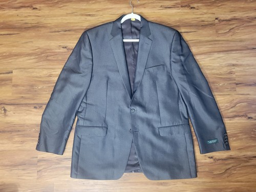 Lauren Ralph Lauren Polo Jacket Coat Blazer Mens 46L Satin Blue Grey