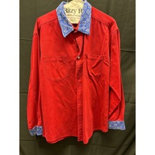 Vintage Levi  s Men  s Western Wear Custom Denim Button Down Shirt XL Red Bandana