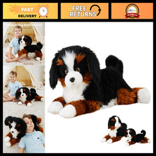 Weighted Soft Puppy Stuffed Animal - 25" Bernese Mountain Dog Toy for Kids  Adu