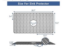AWOKE Silicone Sink Protector, Heat Resistant, Non-slip, 29.7x15.5in, Gray