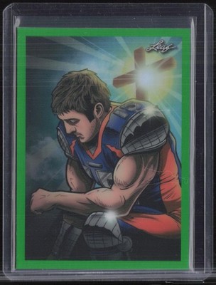 2026 Leaf Metallic Imaginations Prismatic Green #MI16 Tim Tebow 2/25