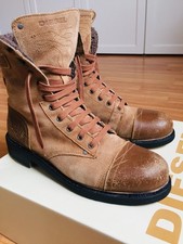 Diesel Cassidy EU 44.5 US 11 stivali beige moka bisque OXS combattimento esercito militare