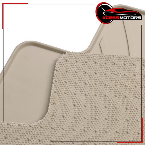 Fits 06-11 Honda Civic Beige Floor Mats Custom Fit Latex Rubber Carpet Protector - Picture 6 of 8