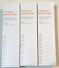 Instanatural Vitamin C Body Wash, 12 fl oz (354 ml) 3 Pack New Sealed Bottles