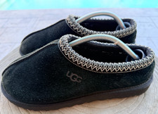 UGG Tasman Women  s Black Suede Slip-On Slippers US 9 Shearling Lined Rubber