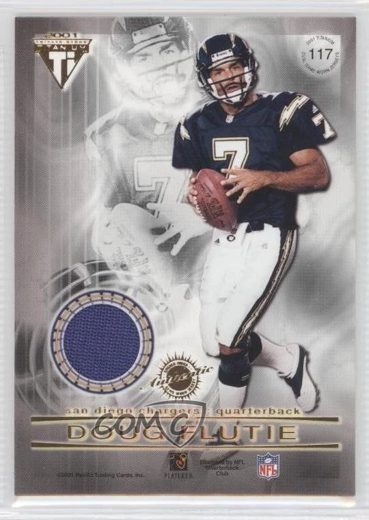 2001 Pacific Private Stock Titanium Curtis Conway Doug Flutie #117 - Image 2 of 2