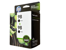 new in unopened box Twin Pack of hp 98 Black Original Ink Cartridges